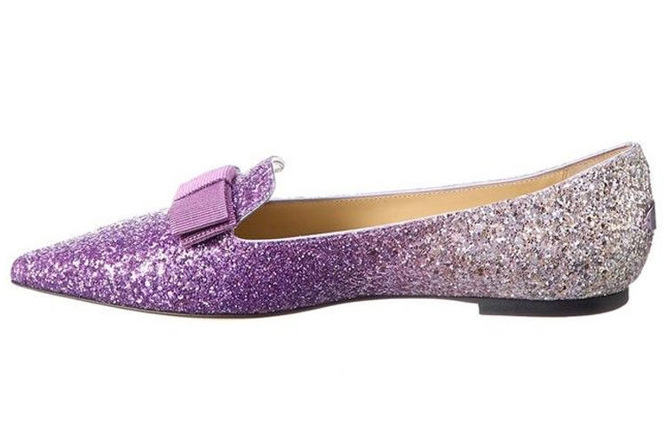 Jimmy Choo Gala Flat Shoes Women's Silver Purple