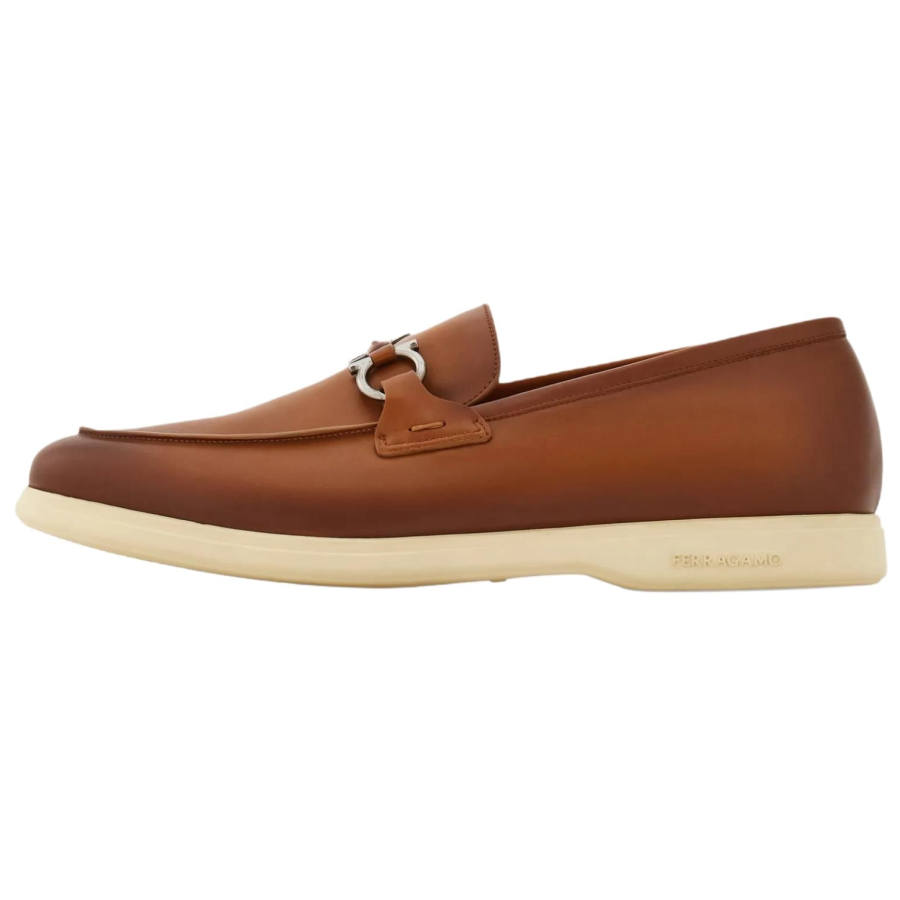 Ferragamo FERRAGAMO Gancini Loafers Men's Brown