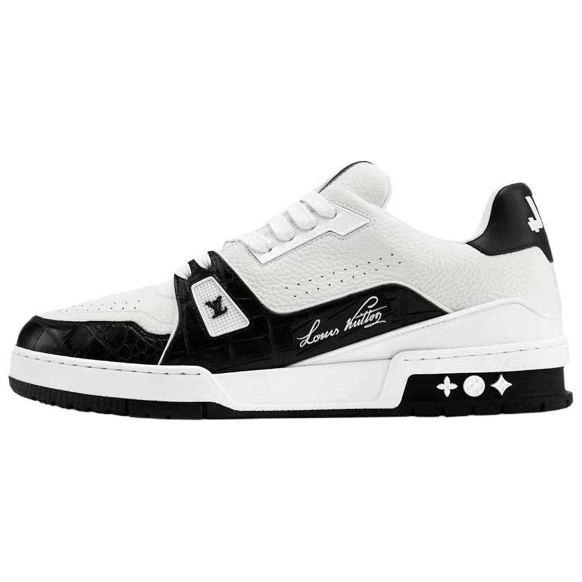 LOUIS VUITTON Trainer Low top Skateboard Shoes Men's White