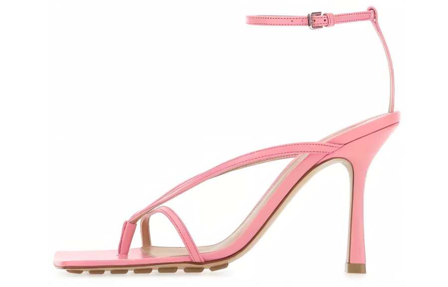 Bottega Veneta Squared Toe Strap Detailed Sandals Women's