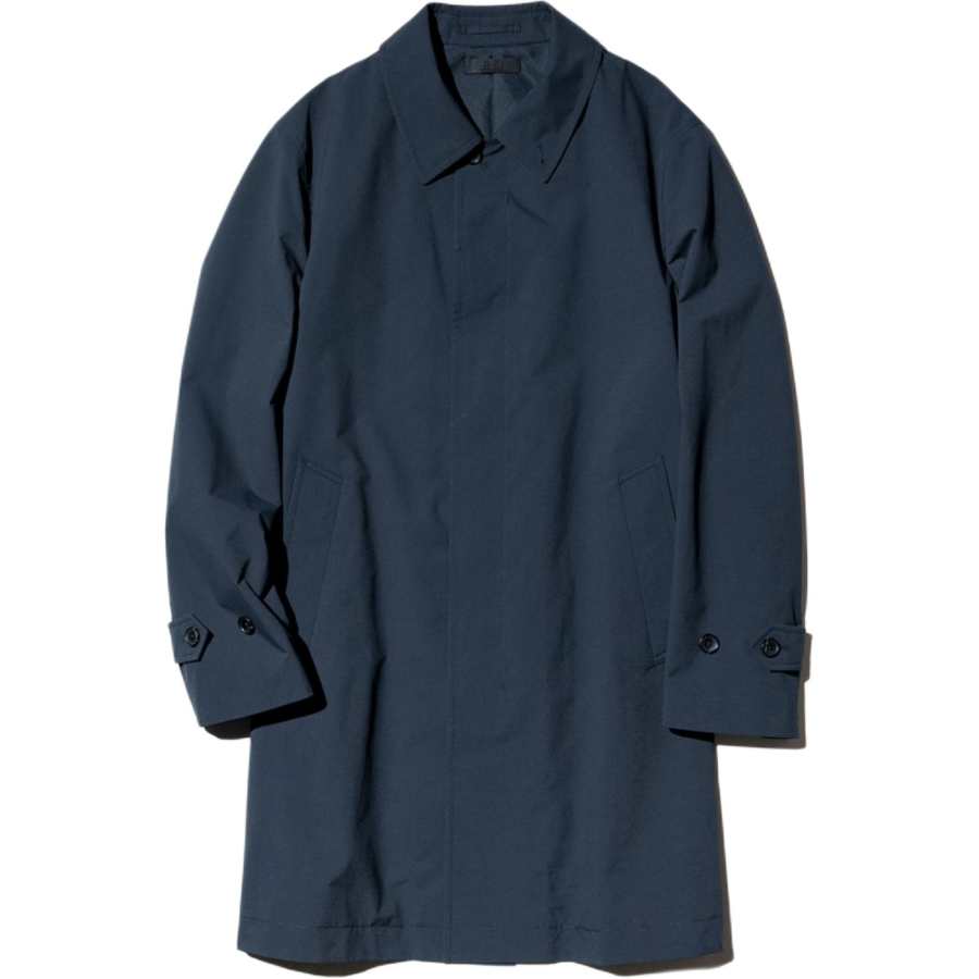 UNIQLO Coats Men's Navy Blue Moderate