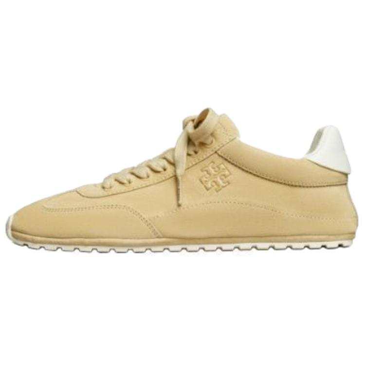 TORY BURCH Field Low top Casual Shoes Women's Yellow Coffee