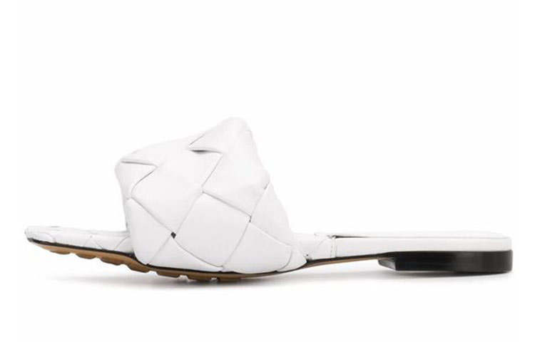 Bottega Veneta Lido Slide Slippers Women's White