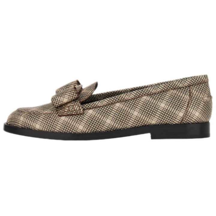 Ferragamo FERRAGAMO Viva Sheepskin Bowknot Loafers Women's Gold Black