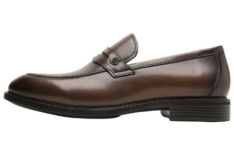 S.T.Dupont S. T.DUPONT Cow Leather Loafers Men's Coffee