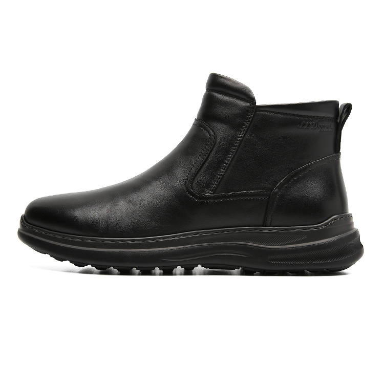 S.T.Dupont S. T.DUPONT Cow Leather Ankle Boots Men's Black
