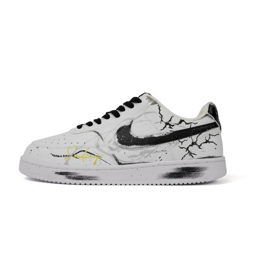 Nike Nike Court Vision 1 Spacetime Rift Leather Cushioning Abrasion Resistant Breathable Low top Skateboard Shoes Unisex