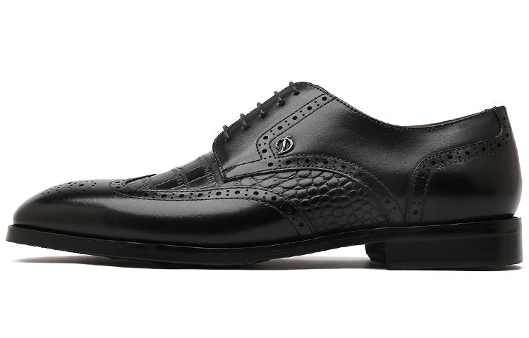 S.T.Dupont S. T.DUPONT Top Grain Cow Leather Dress Shoes Men's Black