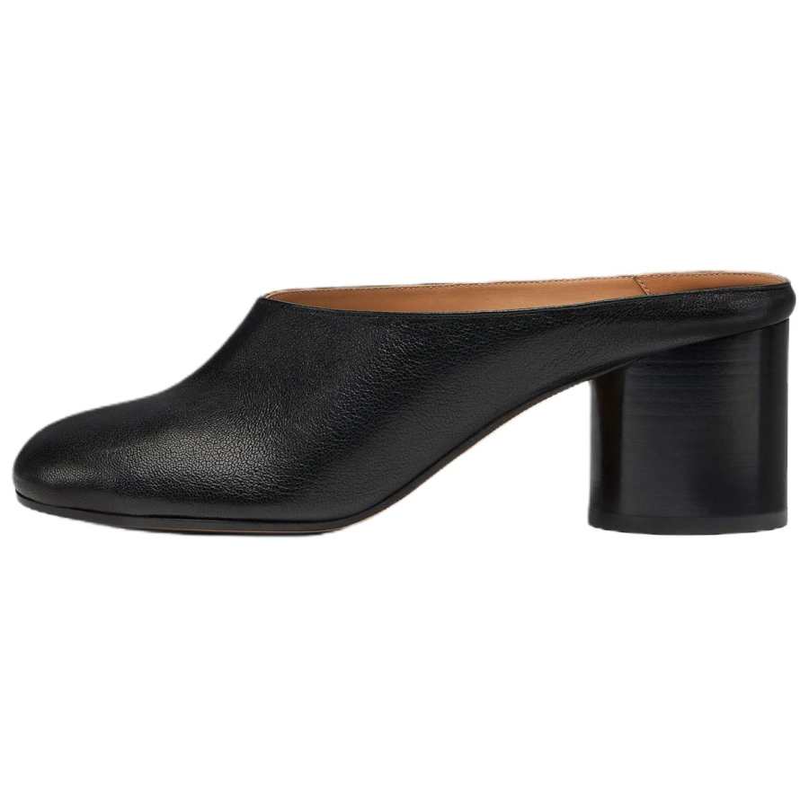 Maison Margiela Tabi Closed Toe Slippers 6cm Women's Black
