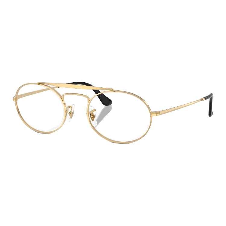 RayBan Metal Oval Prescription Glasses Unisex Gold