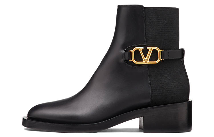Valentino VLogo Signature Ankle Boot Black Women's