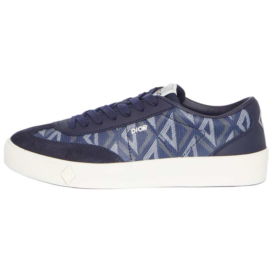 DIOR B101 Canvas Leather Stylish Skateboarding Shoes Men's Marine Blue