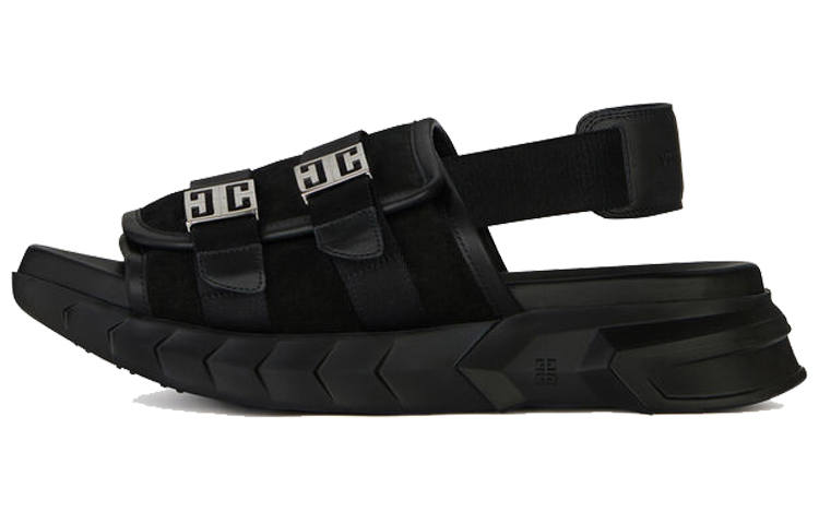 Givenchy Givenchy Marshmallow Sandals Black Suede Leather
