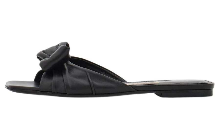 Ferragamo FERRAGAMO Vara Padded Bow-detail Slides
