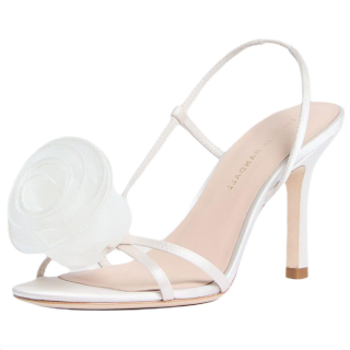 Loeffler Randall Steph Cream One Strap Sandals 8.8cm Women's White