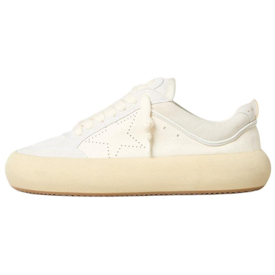 Golden Goose Space Star Low top Skateboard Shoes Men's White