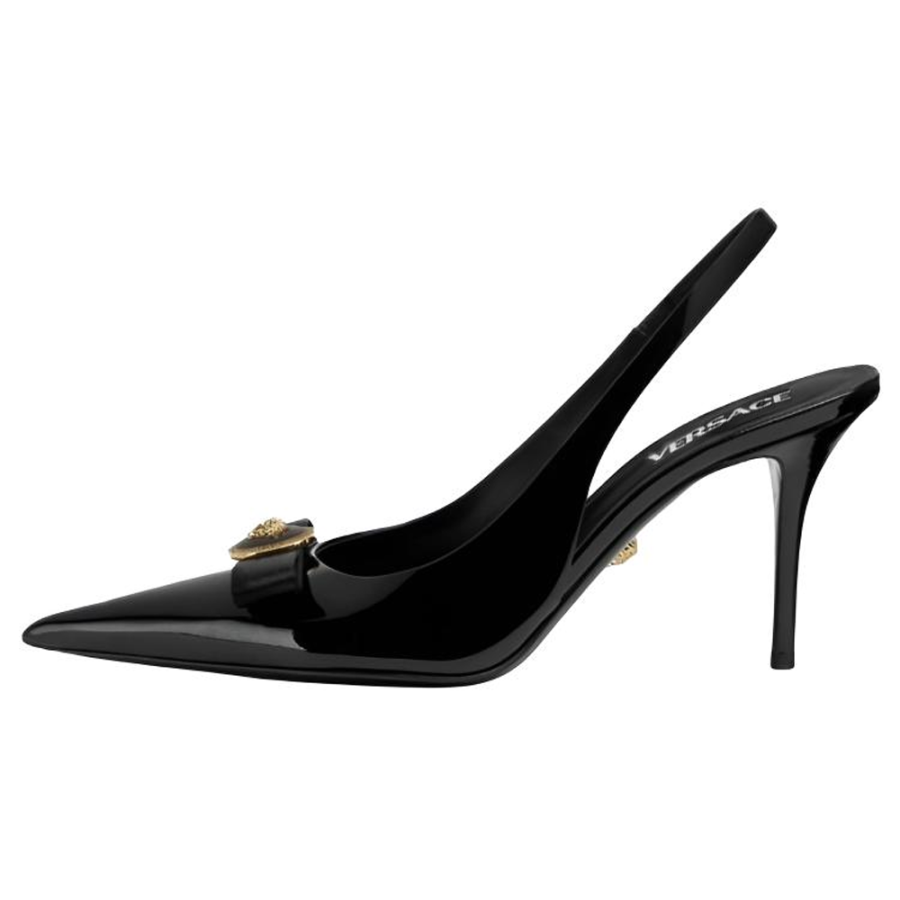 VERSACE VERSACE Gianni Ribbon 85mm Slingback Pumps