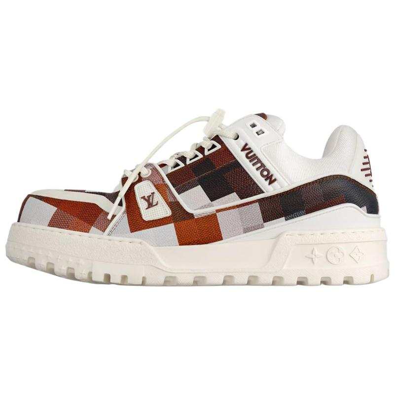 LOUIS VUITTON Trainer Maxi Low top Skateboard Shoes Unisex Chestnut Brown