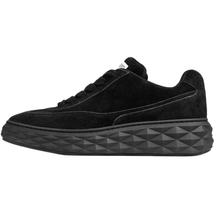 Jimmy Choo Diamond Maxi Retro/m Suede Low top Casual Shoes Men's Intense Black