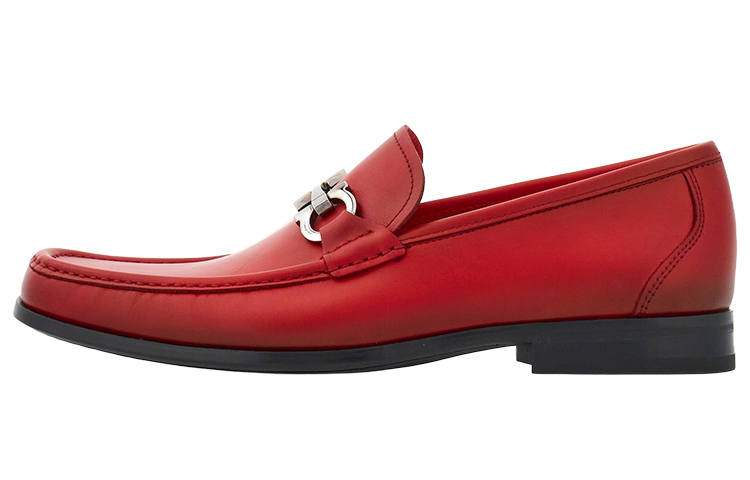 Ferragamo FERRAGAMO Gancini-plaque Leather Loafers