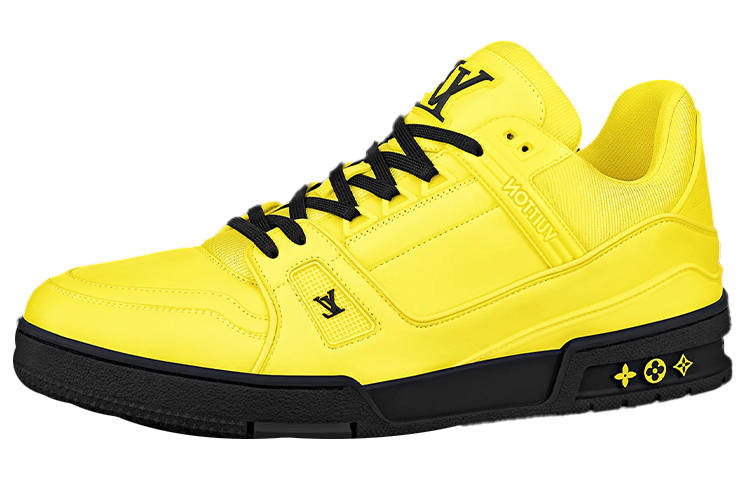 LOUIS VUITTON Trainer Low top Stylish Skateboarding Shoes Men's Yellow
