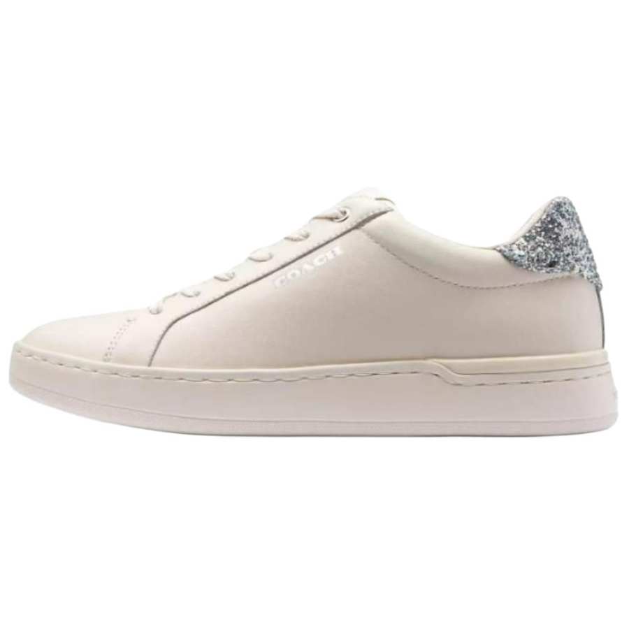 COACH Leather Cushioning, Wear Resistant Low top Casual Shoes Women's White