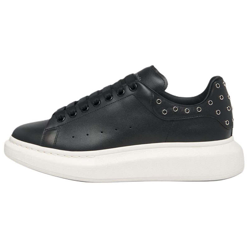 Alexander McQueen Oversized Sneaker Cow Leather Low top Casual Shoes Men's Black