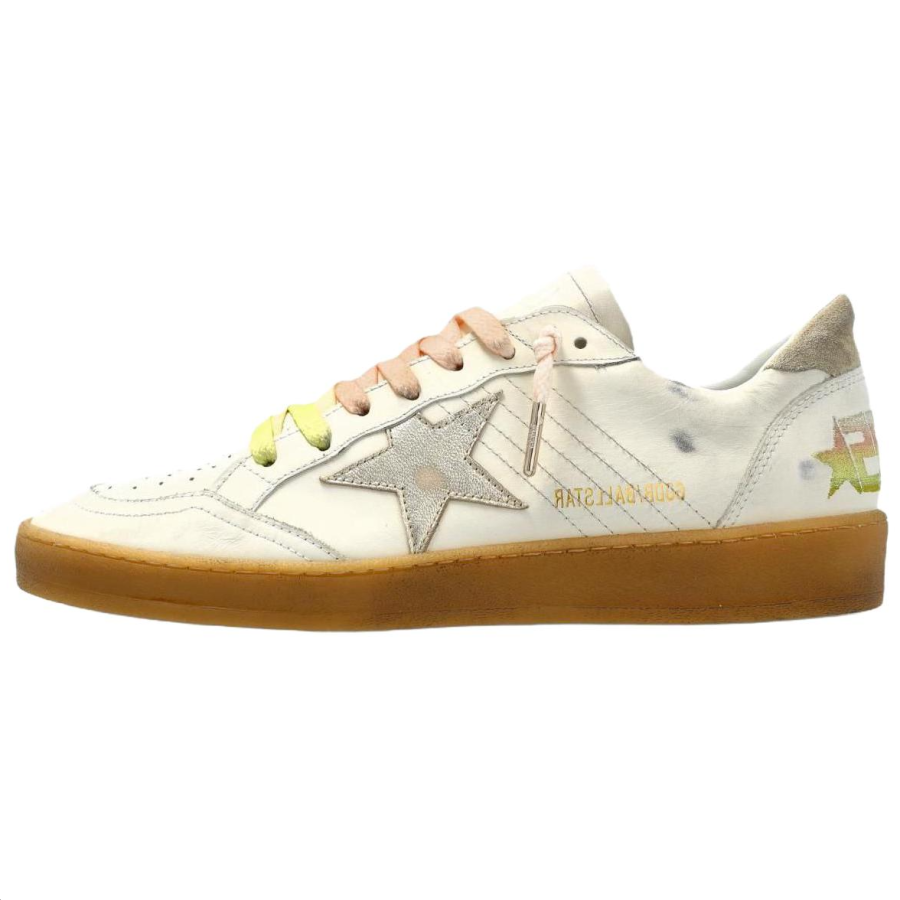 Golden Goose Ball Star Leather Low top Skateboard Shoes Women's Cream
