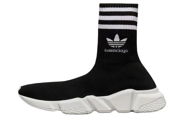 Balenciaga X Adidas Speed Trainer Black White Women's