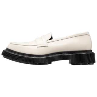 ADIEU PAIRS Ivory Leather Loafers Women's White