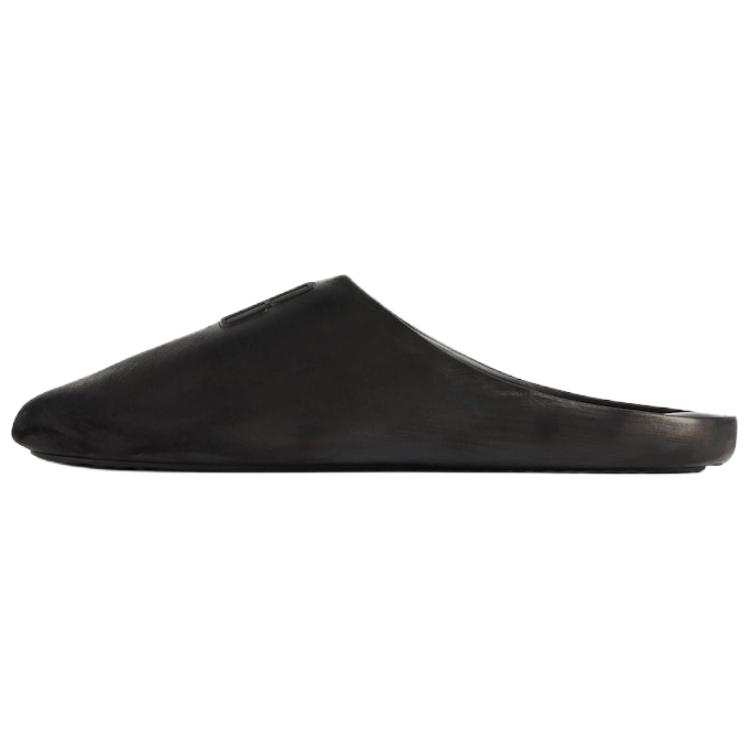 Balenciaga Balenciaga leather logo mules