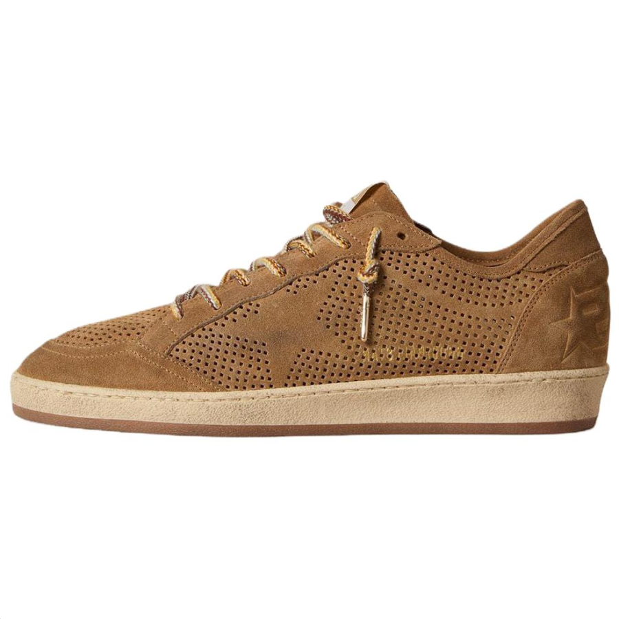 Golden Goose Ball Star Goat Suede Low top Skateboard Shoes Men's Brown
