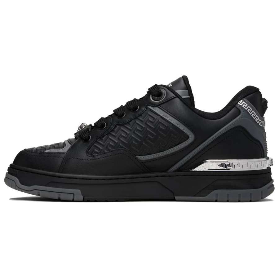 VERSACE VERSACE Greca Versace Low top Skateboard Shoes Men's Black