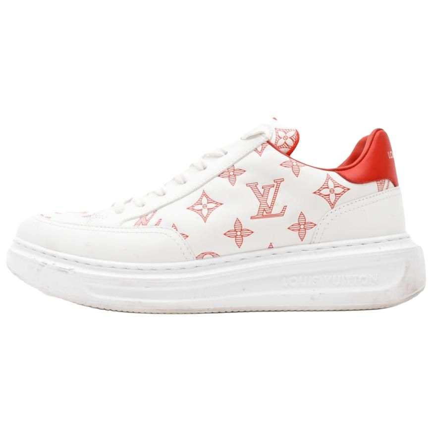 LOUIS VUITTON LOUIS VUITTON Beverly Hills Sneakers 'White Red Monogram'