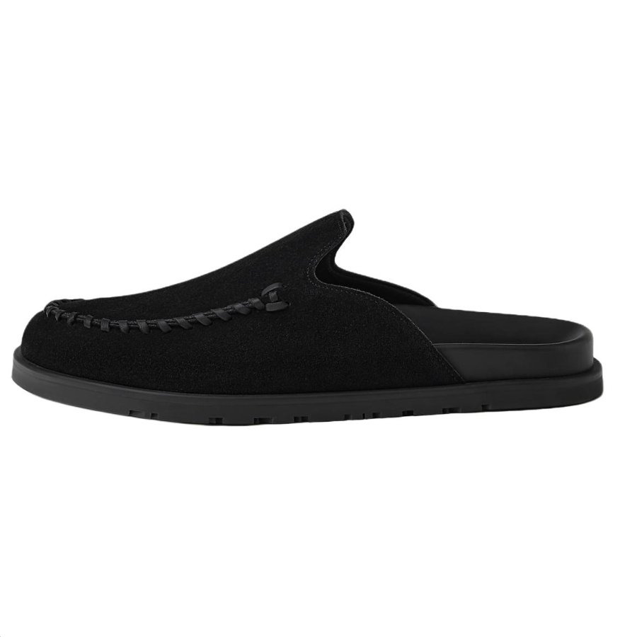 HERMES HERMES Closed Toe Slippers Men's Black