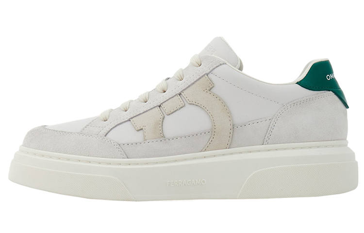 Ferragamo FERRAGAMO Gancini-patch Calfskin Sneakers