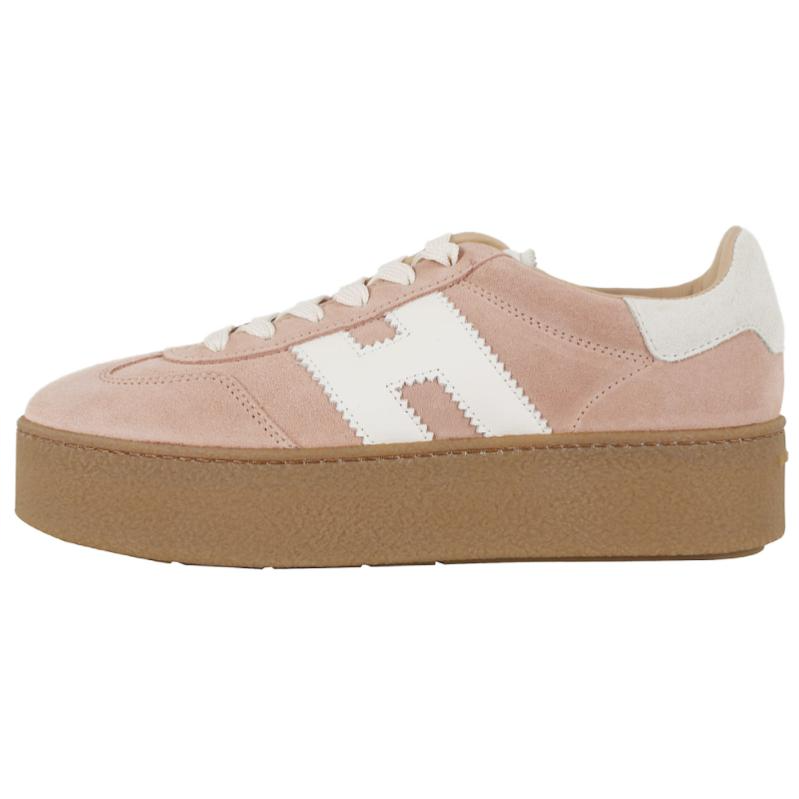 HOGAN H681 Suede Low top Skateboard Shoes Women's Pink
