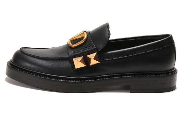 Valentino GARAVANI Leather Casual Shoes Men's Black