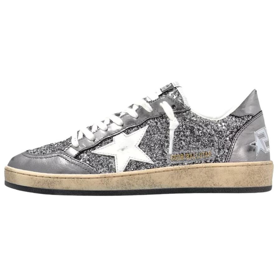 Golden Goose Ball Star Leather Low top Skateboard Shoes 2cm Women's Purple
