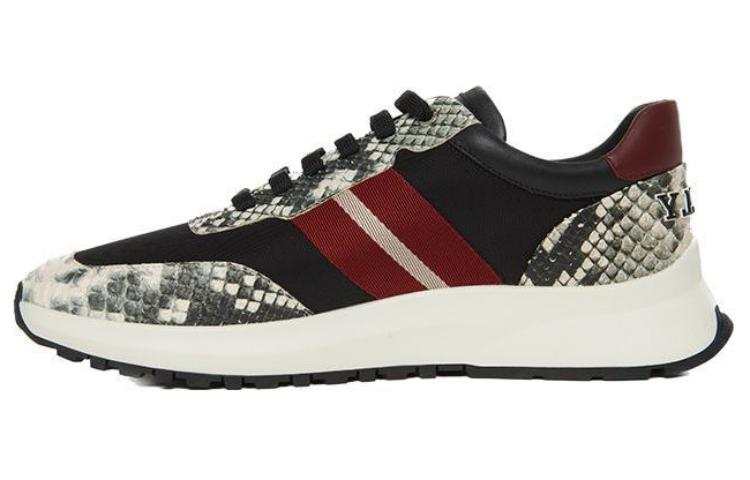 BALLY Leather Low top Casual Shoes Men's Black White