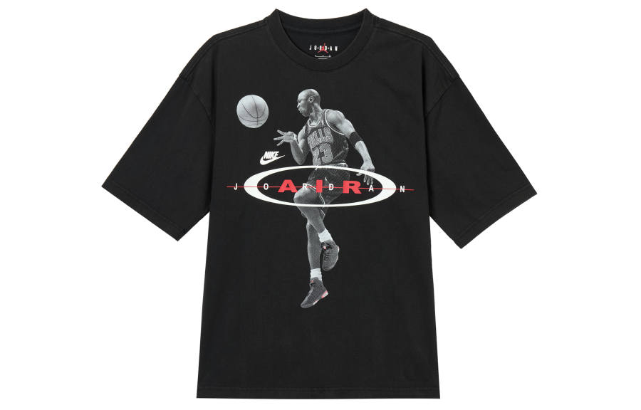 Jordan Jordan Air T Shirts Men's Black Crew Neck Moderate
