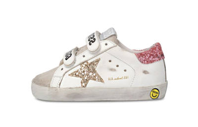 Golden Goose Old School Slip Resistant Abrasion Resistant Low top Casual Skate Shoes White Gold Infant And Toddler