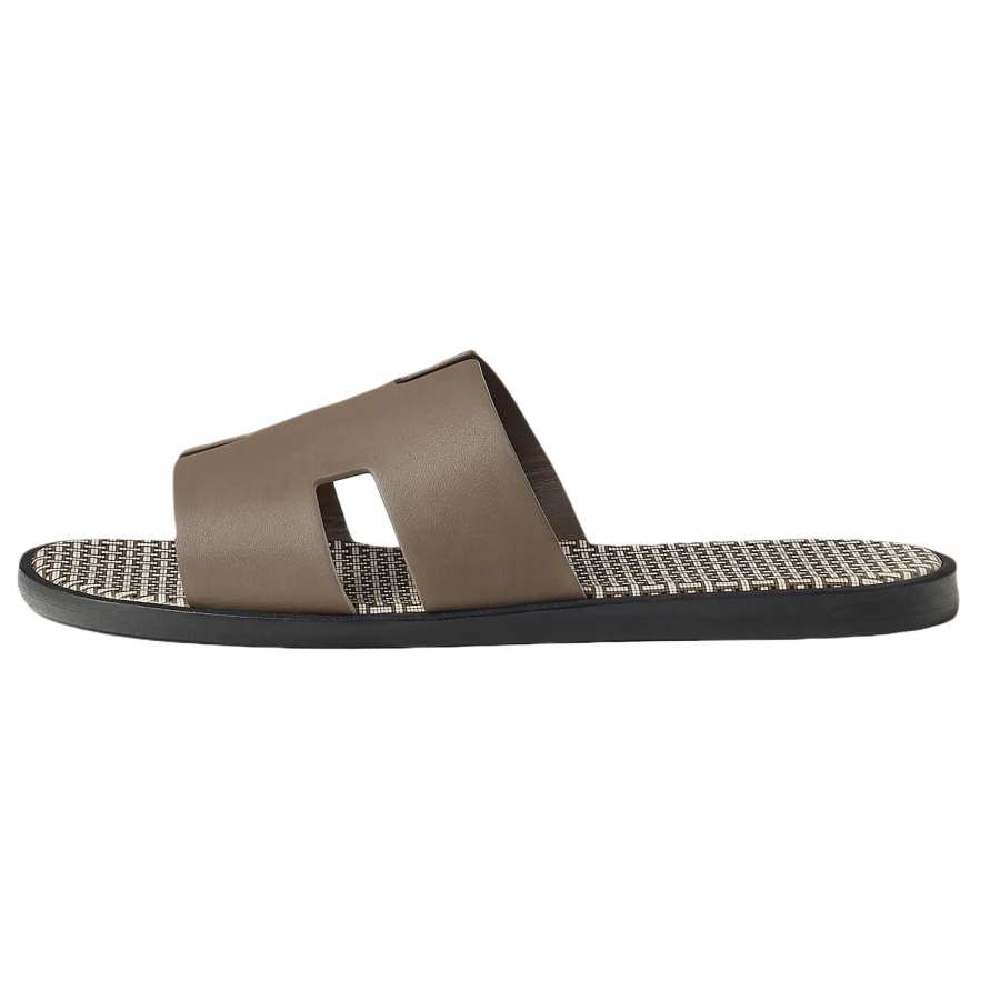 HERMES HERMES Slide Slippers Men's Gray