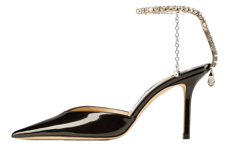 Jimmy Choo Saeda Slim Heel High Heels 8.5cm Women's Black