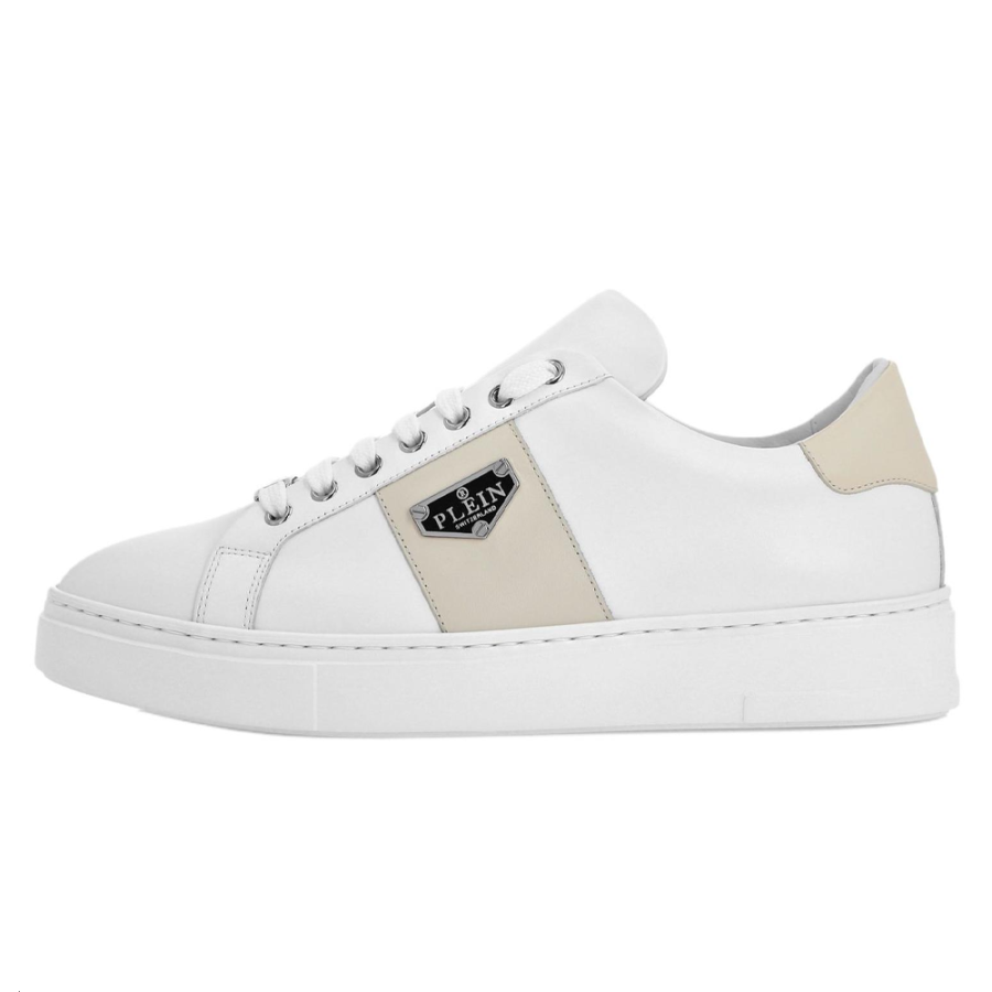 PHILIPP PLEIN Lo Top Low top Skateboard Shoes Unisex Ecru