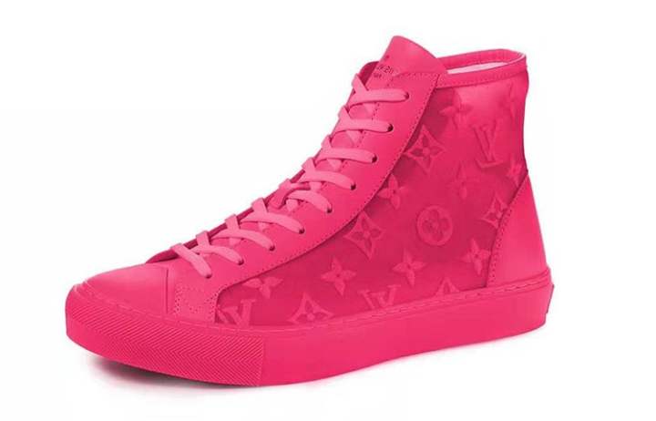 LOUIS VUITTON LOUIS VUITTON Tattoo Fabric Stylish Skateboarding Shoes Men's Pink