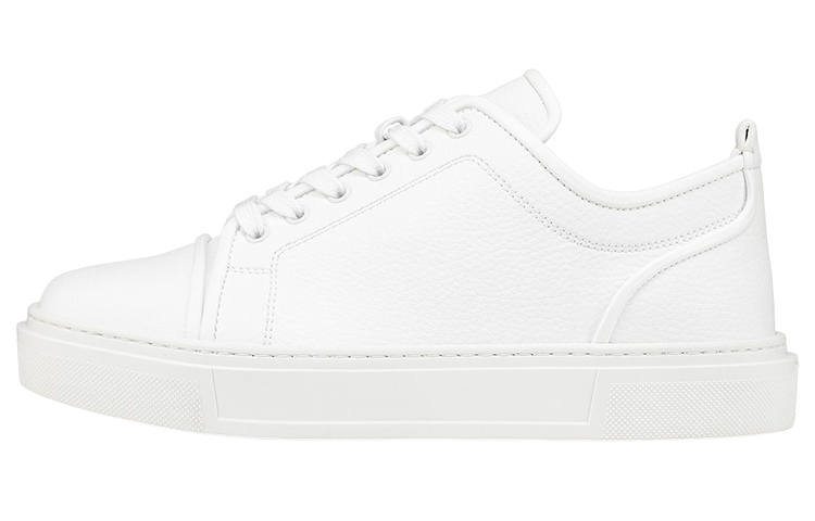 Christian Louboutin CL Leather Low top Skateboard Shoes White