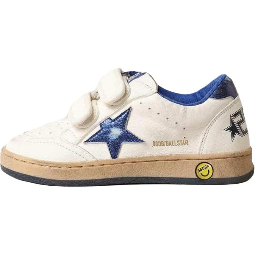 Golden Goose Ball Star Leather Low top Kids' Skateboarding Shoes White Blue Kids'