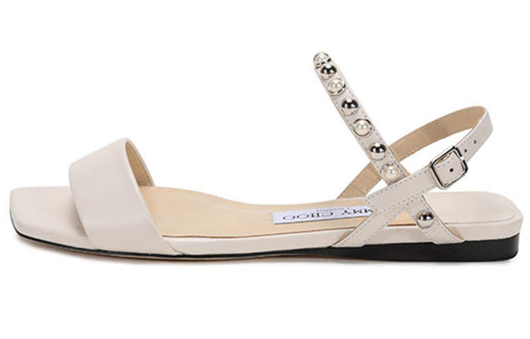 Jimmy Choo Aadra One Strap Sandals Women's Ecru