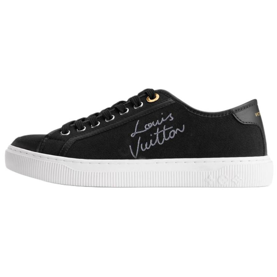 LOUIS VUITTON Lagoon Low top Canvas Shoes Women's Black